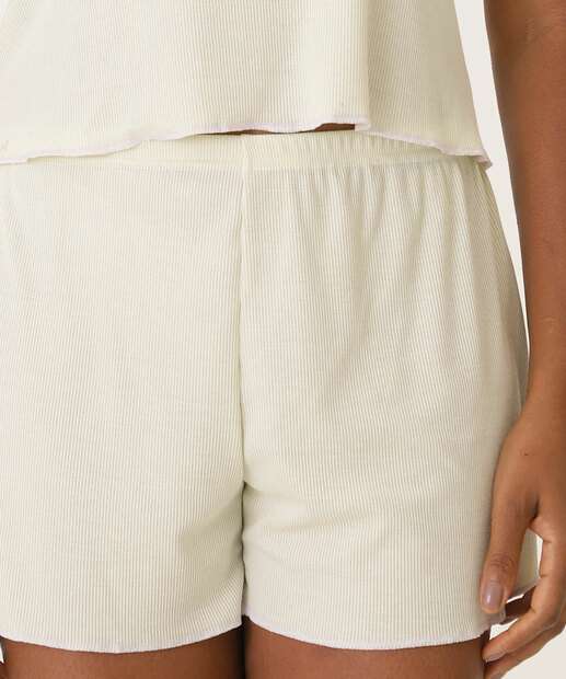 Pijama Feminino Canelado Alças Largas Marisa