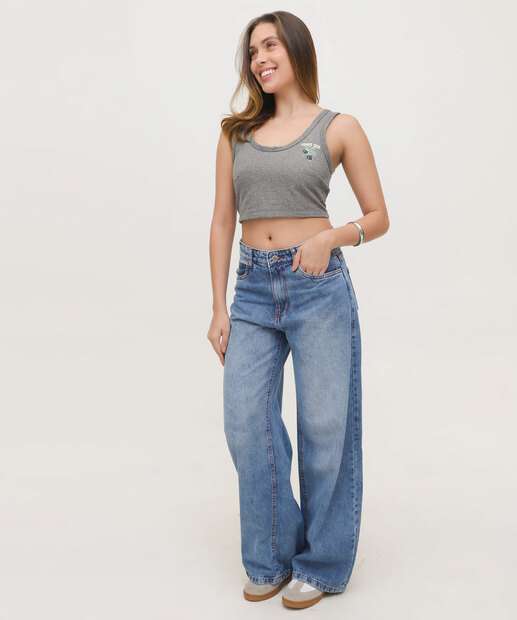 Blusa Cropped Feminina Moletinho Marisa