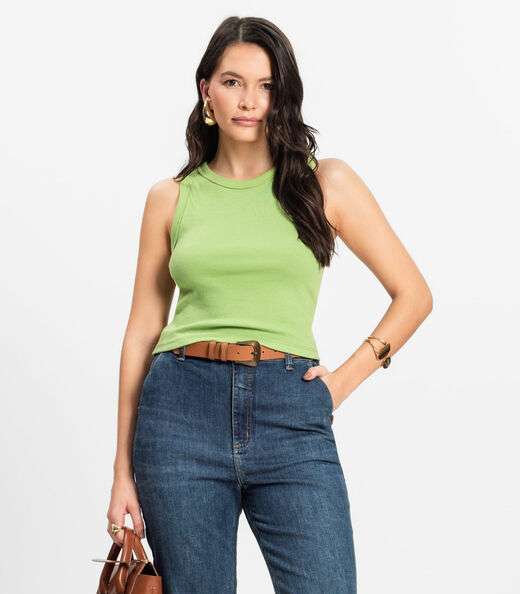 Regata Cropped Feminina Ribana Rovitex Verde