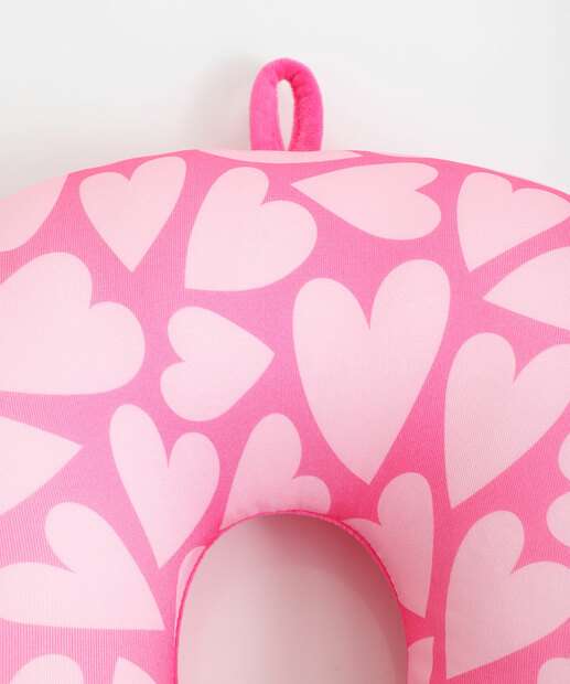 Almofada Pescoço Estampa Corações Marisa