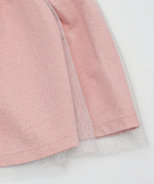 Conjunto Infantil Tule Cachorros Marisa Tam 4 a 10 Rosa