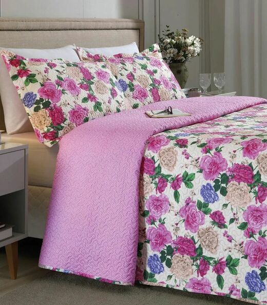 Jogo De Cobre Leito Casal 3 Peças Lar E Lazer Roxo