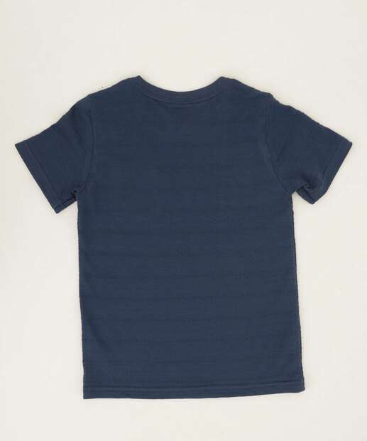 Camiseta Infantil Textura Bolso MR Tam 4 a 10