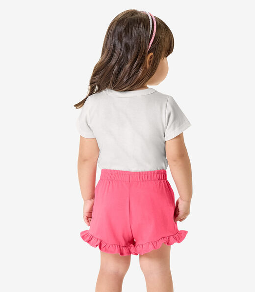 Conjunto Infantil Blusa Com Ciclista Rovi Kids Bege