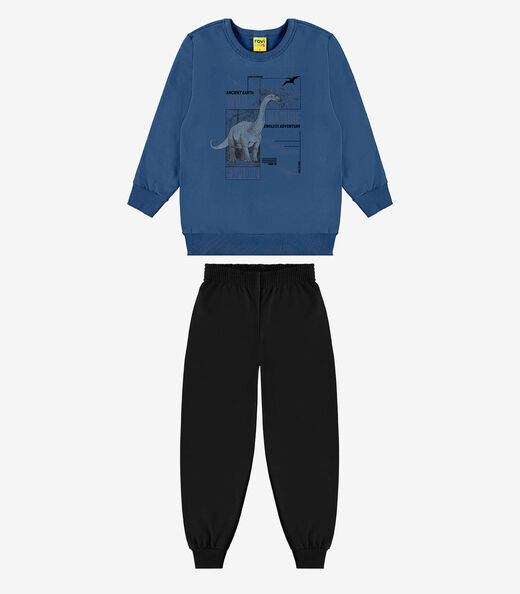 Kit Conjunto Blusão Com Calça Rovi Kids Azul