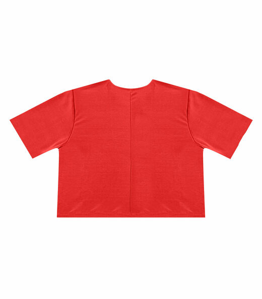 Blusa Feminina Básica Malha Suplex Infinita Cor Laranja