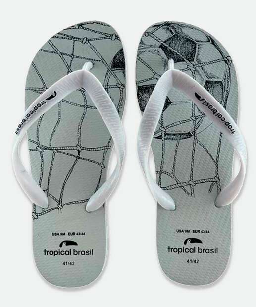 Chinelo Masculino Estampa Futebol Tropical Brasil