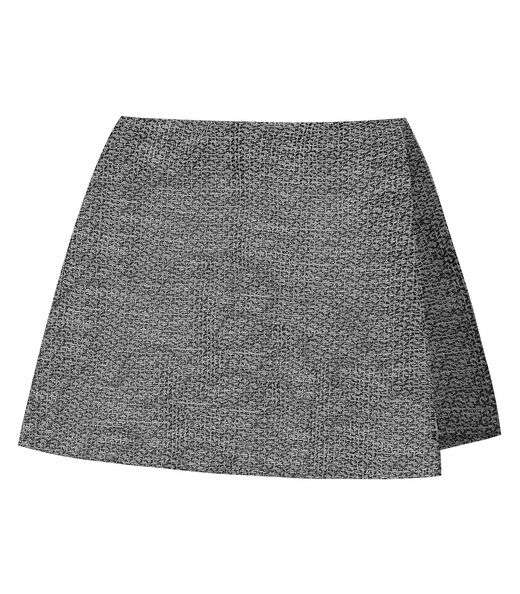 Shorts Saia Juvenil Em Tweed Minty Preto