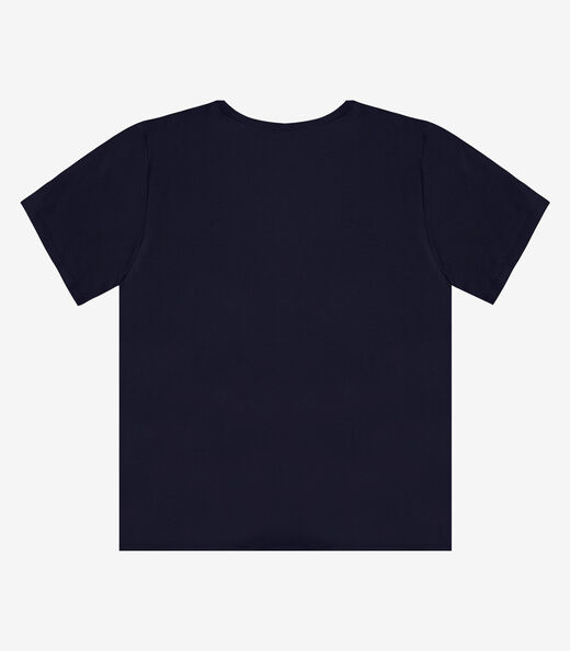 Blusa Feminina Manga Curta Infinita Cor Azul