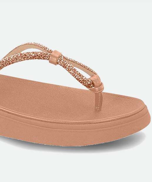 Tamanco Feminino Brilho Flatform Moleca 