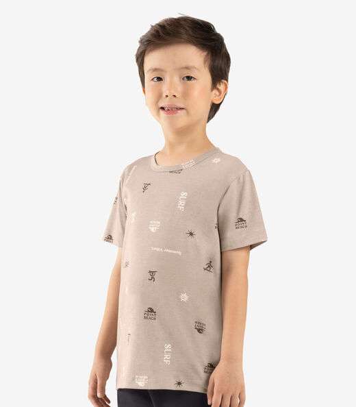 Image_Camiseta Infantil Manga Curta Rovi Kids Marrom