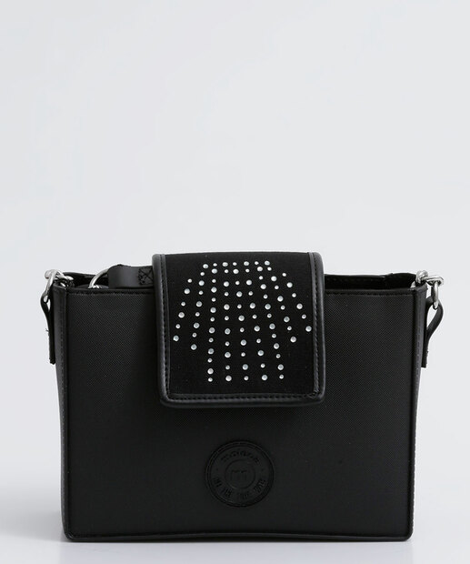 Bolsa Transversal Crossbody Feminina Strass Moleca