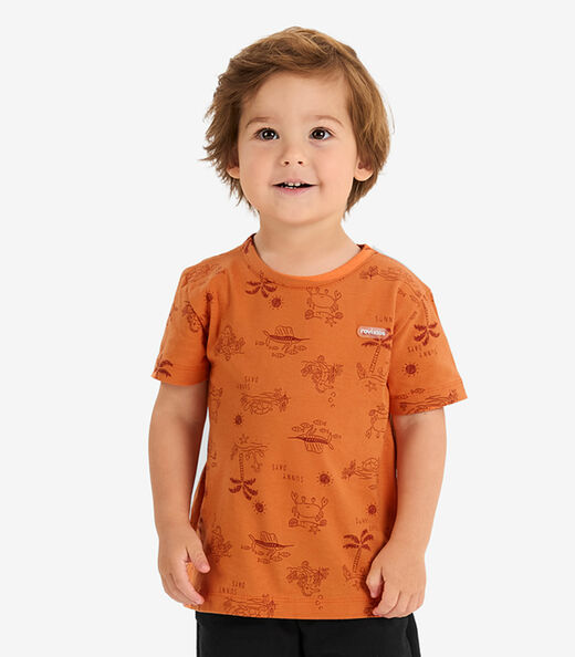 Conjunto Verão Menino Rovi Kids Laranja