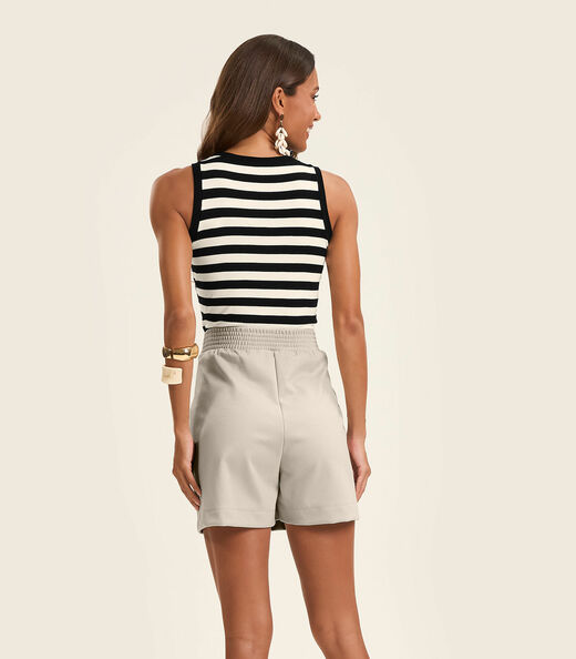 Regata Feminina em Ribana de Viscose Rovitex Preto