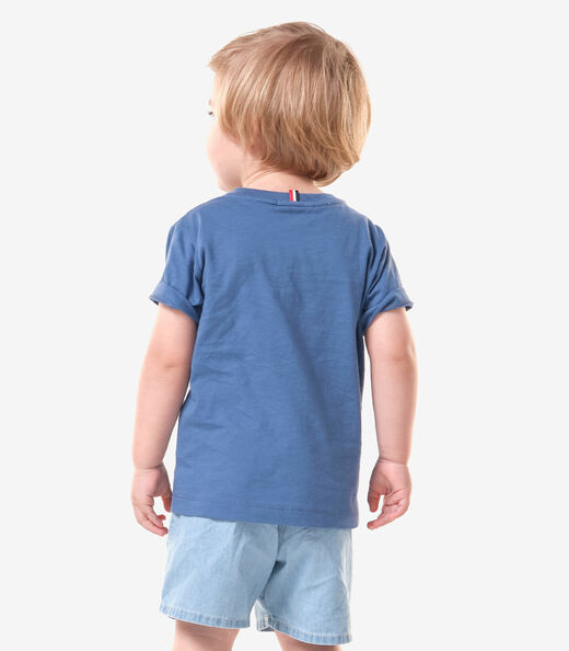 Conjunto Infantil Camiseta Com Bermuda Trick Nick Azul