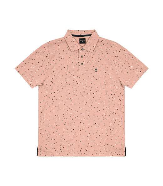 Polo Masculina Triângulos Piquet Diametro Rosa