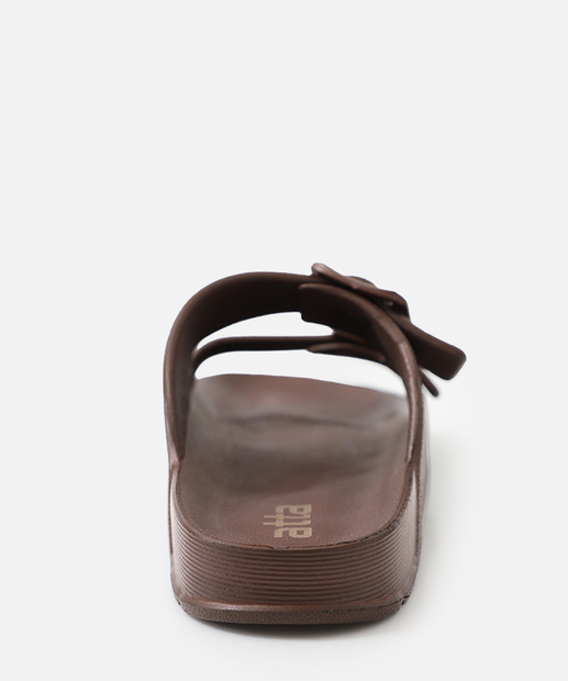 Chinelo Masculino Slide Fivela Meleve Marrom