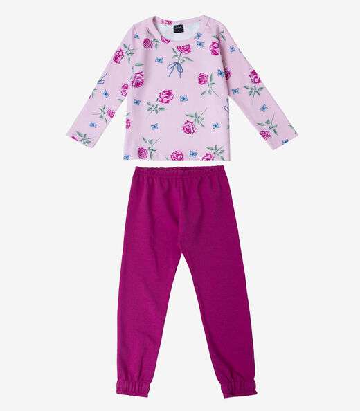 Pijama Infantil Feminino Select Rosa