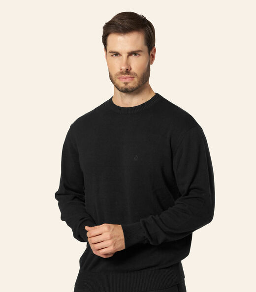 Suéter Masculino Tricot Diametro Preto