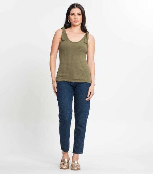 Regata Canelada Feminina Select Verde