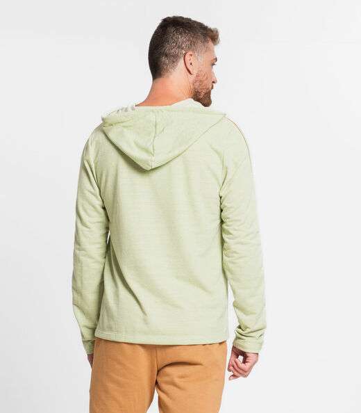 Blusão Com Capuz Masculino Em Moletinho Diametro Verde