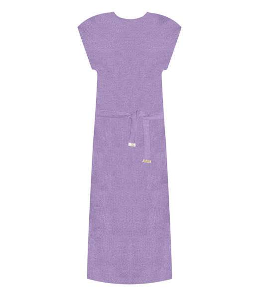 Vestido Midi Em Ribana Canelada Lurex Rovitex Roxo