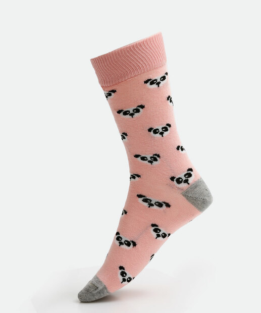 Meia Cano Longo Feminina Estampa Panda Marisa