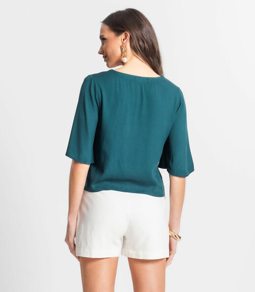 Blusa Feminina Manga Curta Endless Verde