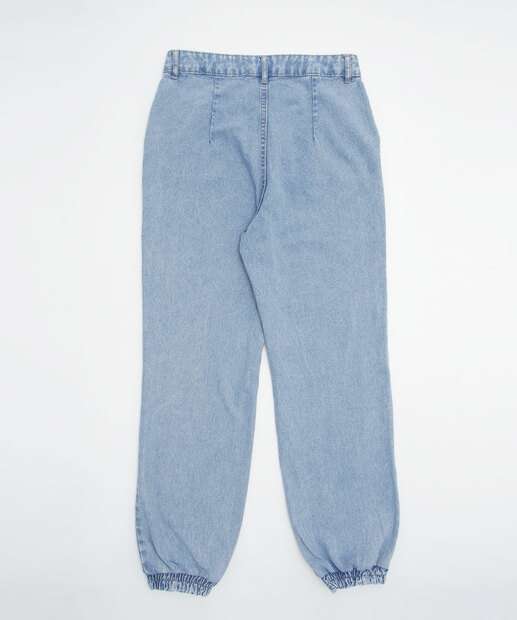 Calça Juvenil Jeans Jogger Bolsos Marisa Tam 10 a 16