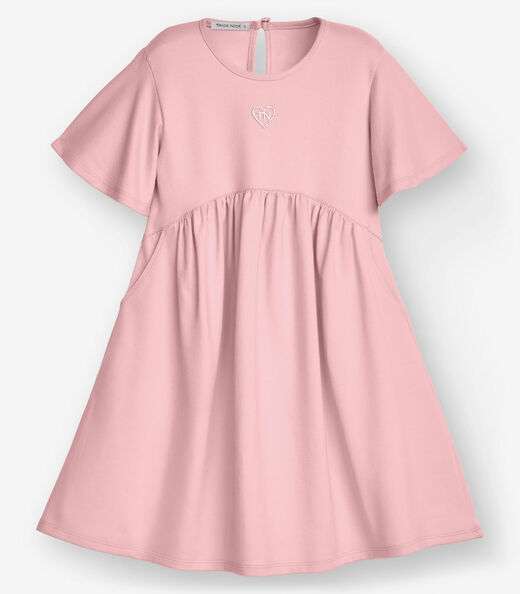 Image_Vestido Moletinho Denim Menina Trick Nick Rosa