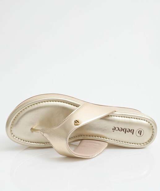 Tamanco Feminino Flatform Bebecê Dourado