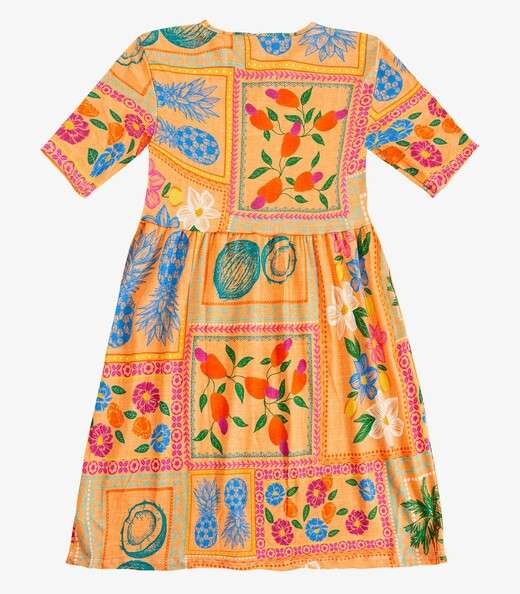 Vestido Feminino em Molecotton Infinita Cor Laranja