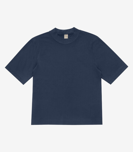 Blusa Feminina Básica em Malha Visco Rovitex Azul