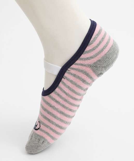 Meia Sapatilha Feminina Estampa Stitch Rosa