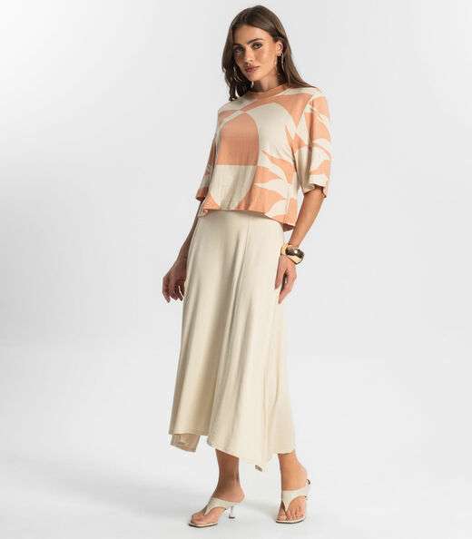 Saia Midi Endlesss Bege