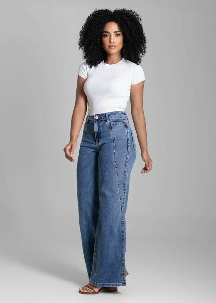 Calça Jeans Sawary Wide Leg - 282975