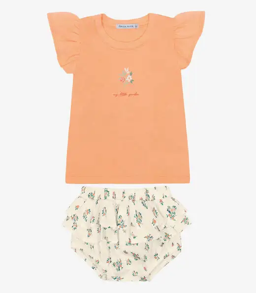 Image_Conjunto Infantil Blusa Com Calcinha Trick Nick Laranja
