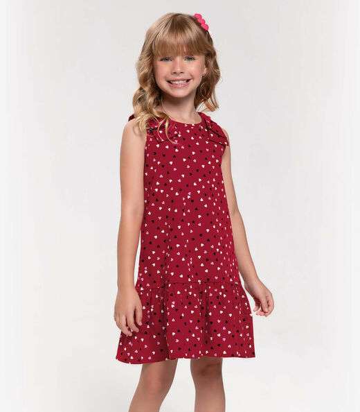 Image_Vestido Infantil Com Laço Trick Nick Vermelho