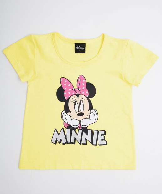 Conjunto Infantil Manga Curta Minnie Disney Tam 1 a 3