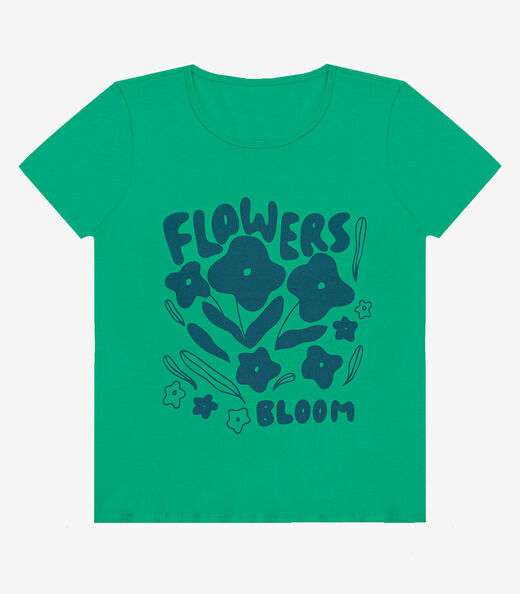 Blusa T-Shirt Feminina Estampada Select Verde