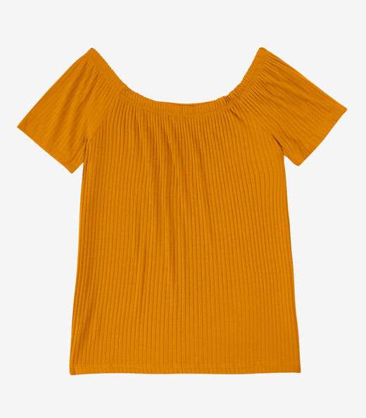 Blusa Feminina Canelada Infinita Cor Amarelo