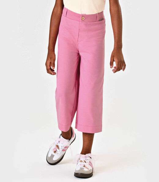 Calça Pantacourt Infantil Trick Nick Rosa