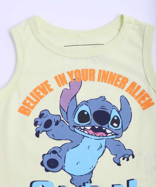 Regata Infantil Stitch Tam 1 a 3 Verde