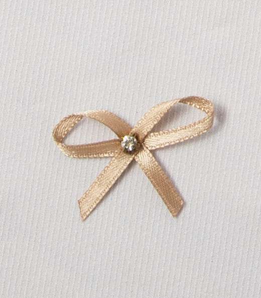 Image_Aplique Laço Cetim Com Strass Rovitex Aviamentos Marrom