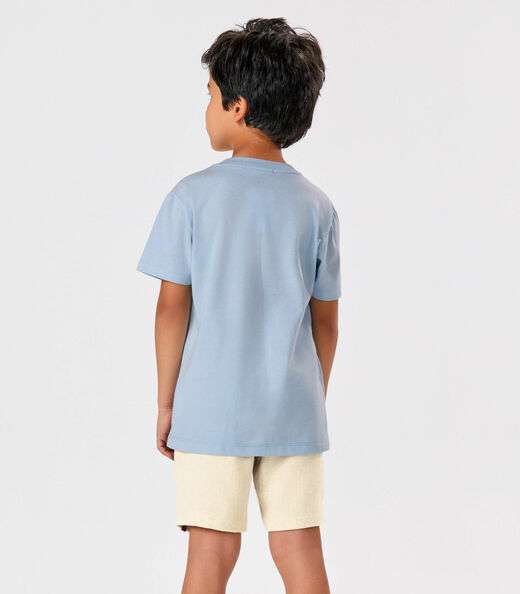 Conjunto Menino Camiseta Com Bermuda Trick Nick Azul