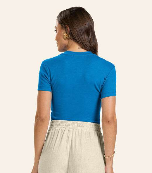 Blusa Feminina Em Ribana Endless Azul