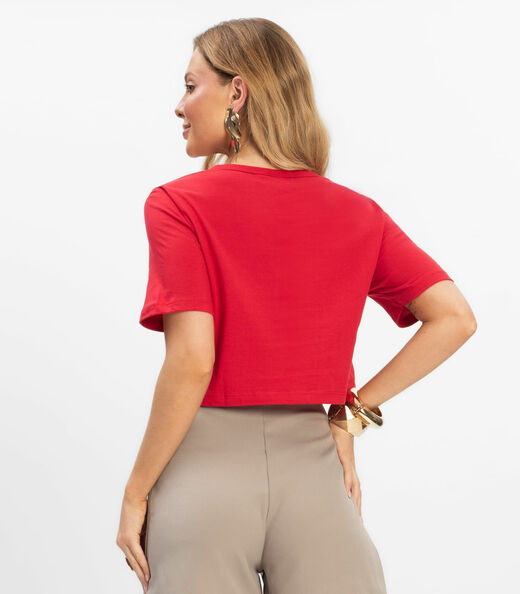 Blusa Cropped Lisa Select Vermelho