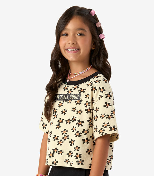 Blusa Feminina Malhao Fruit Rovi Kids Bege