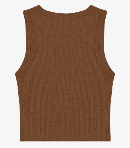 Regata Feminina Adulto Canelada Intinita Cor Marrom