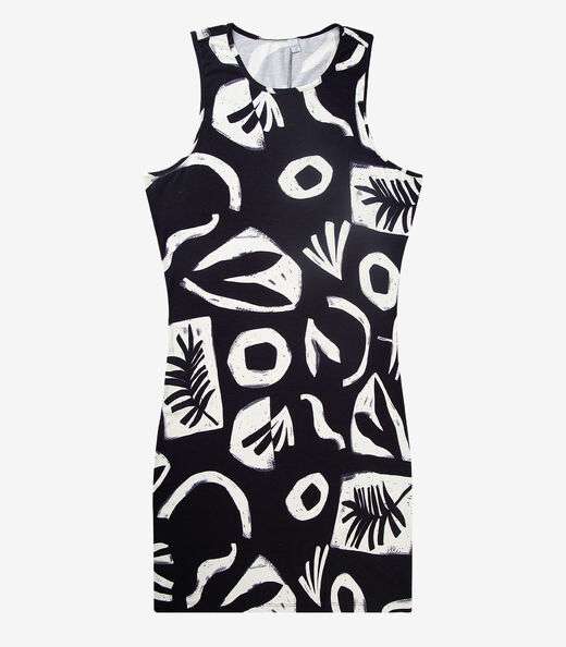 Image_Vestido Plus Size Estampado Infinita Cor Preto
